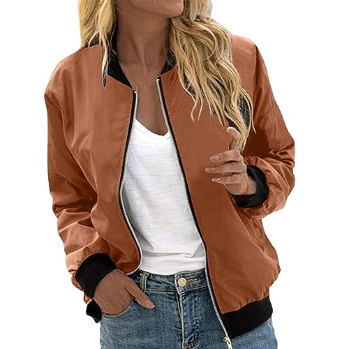 Chaqueta Deportiva Mujer - de Entretiempo Abrigo con Bolsillos Estampado Floral Chaqueta Ligera de piloto Chaqueta Fina Sudadera para el Tiempo Libre