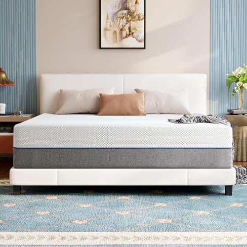 Gwydre 200x150 Double/Full Mattress Memory Foam High Rebound Memory Foam with Removable Non Slipper Cover (200x150x20)