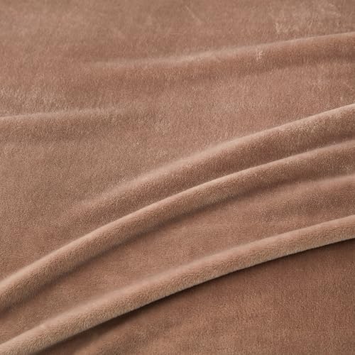 COOVA Oversized King Fleece Blanket 120x120 inches, Soft Cozy Warm Giant Extra Large 10'x10' Blanket for Bed, Sofa, Couch,Travel, Camping, California Huge Flannel Big Throw Blanket, Brown