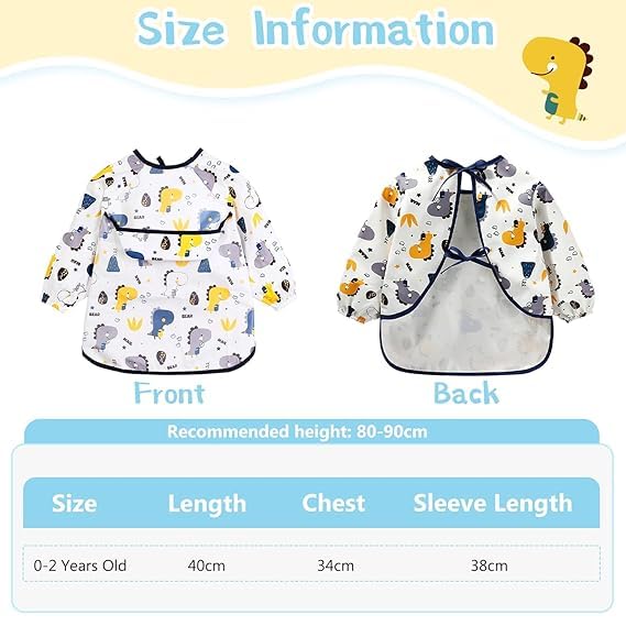 Image of Waterproof Baby Bibs For Feeding Soft Cotton Toddler Adjustable Apron Bibs For 6 To 24 Months With Cute Cartoon Pocket Design. [Baby Boy And Girl]