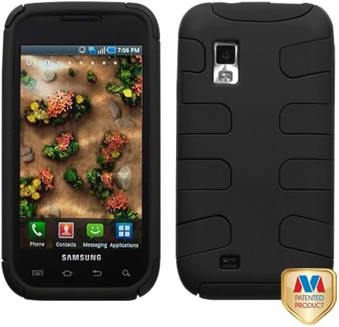 MyBat SAMI500HPCSK040NP Rubberized Fishbone Case for Samsung Fascinate/Mesmerize i500 - 1 Pack - Retail Packaging - Black