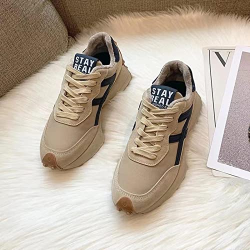 Vaveren Sapatos Casuais Femininos Tênis Femininos Sapatos de Caminhada Leve Antiderrapante Couro PU