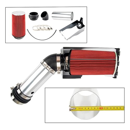 Air Intake Kit, Autosity 4" Cold Air Intake System Kits W/Filter Aluminum Compatible With 1999-2003 F250/F350 Super Duty 1999-2003 Excursuion 7.3L V8 (Red) #TOP1
