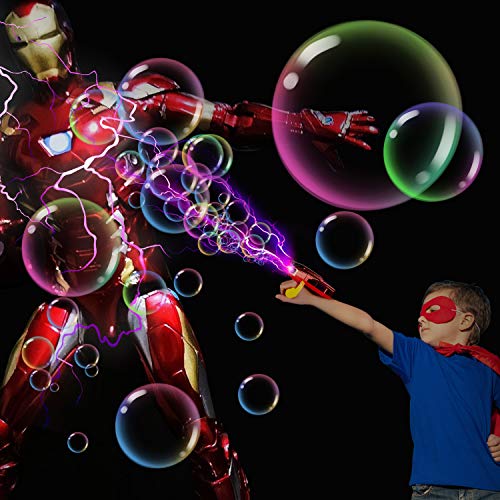 G.C Kids Automatic Bubble Machine with Light and Music Red Bubble Blower Marker for Toddlers 2000+ Bubbles Per Minute Children Present Min Gifts Toy for 2 3 4 5 6 7 8 9 10+ Years Old Girls and Boys - Thumbnail 5