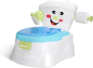 KIDOOLA Blue Potty Training Toilet Seat | Toilet Potty Seat with Splash Guard, Fun Way to Improve Your Child\'s Development Portable, Easy to Carry as Travel Potty for Kids 6 Months to 5 Years