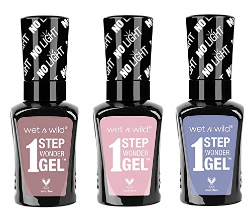 Wet n Wild 1 Step Wonder Nail color Gel 3-pc bundle (732A, 721A, 729A)