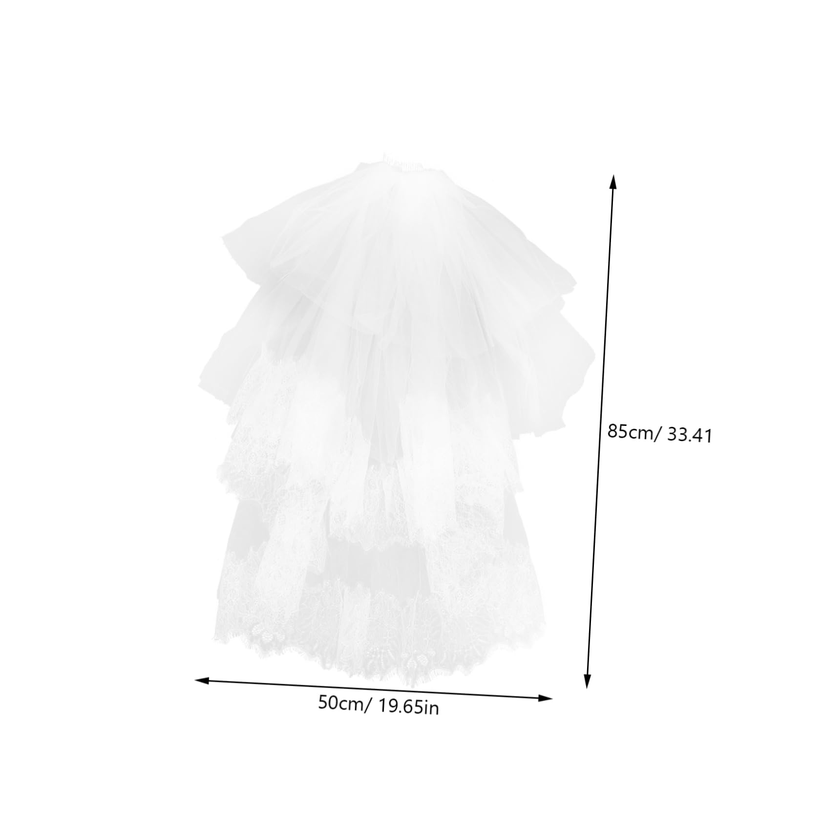 Didiseaon First Communion Veil Flower Girl Crown Long Tulle Hair Flower Headpiece Lace Headband for Girls