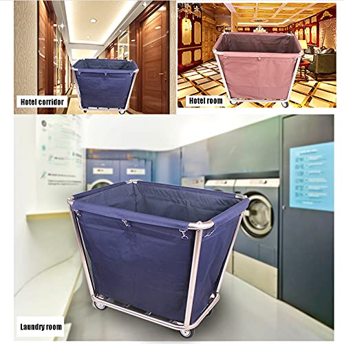 GUE Cesta Portabiancheria con Rulli Impermeabile