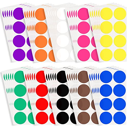 50mm Gommettes Rondes 480 Pieces Gommettes Autocollantes Rondes Couleur Codage Étiquettes Etiquette Ronde Autocollant 10 Couleurs Cover
