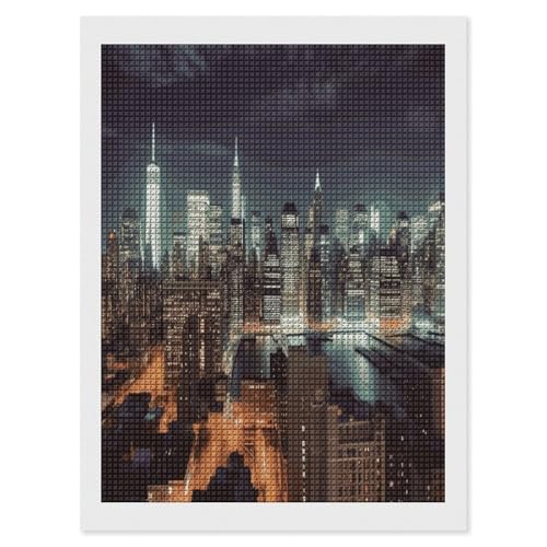 Kit peinture diamant 5D New York strass carrés complet pour adultes débutants