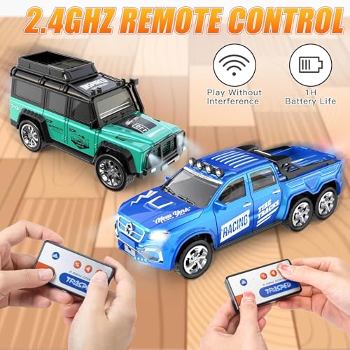 Image of Bestie toys Remote Control Small Car, 1:64 Scale Off-Road RC Car, USB Rechargeable 2.4GHZ Three Speed Indoor Alloy Vehicle for Kids (Beenz X-Class Mixcolor)