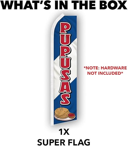 Miniatura 3 de Pupusas Swooper - Bandera publicitaria perfecta para frentes de tiendas, cafeterías, minoristas, tiendas, camiones de comida, eventos, ferias,