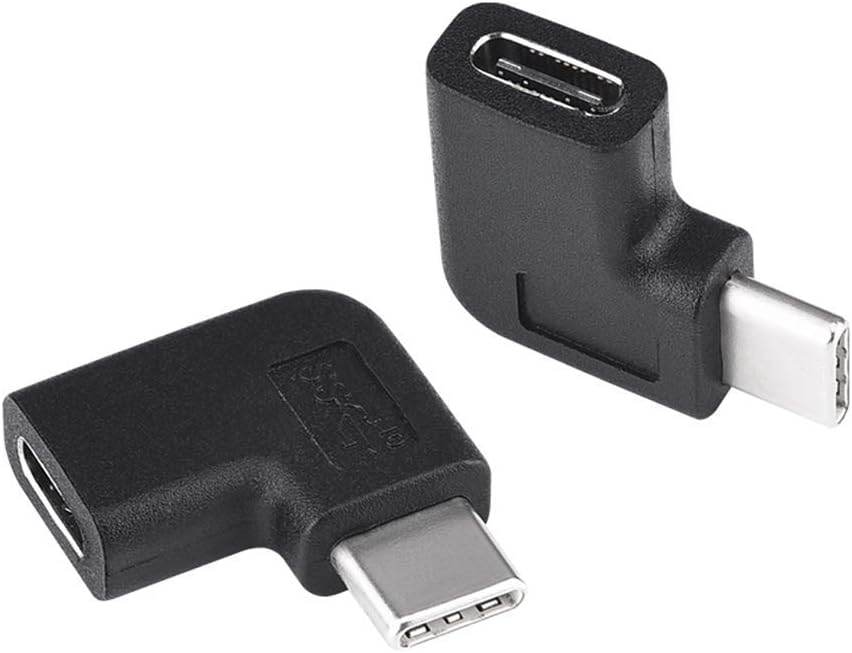 Amazing 🔥 USB-C Right Angle Adapte[2-Pack] ,USB C 90 Degree Adapte, Type-C Male to Female Extension Connector(3A) for MacBook Air /Pro, Dell XPS, Laptop & Tablet & Mobile Phone,Oculus Quest Link