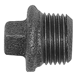 RIEGLER 133793-TFS 290-112-S Stopfen 290, mit Rand, R 1 1/2 a. Temperguss schwarz, 1Stk