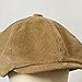 Men's Vintage Corduroy Newsboy Gatsby Cap Elastic 8 Pieces Plain Colours Artist Fishing Fall Hat Light Tan