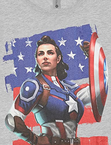 T-shirt Marvel fille col rond couleur Athletic Heather taille L - 2