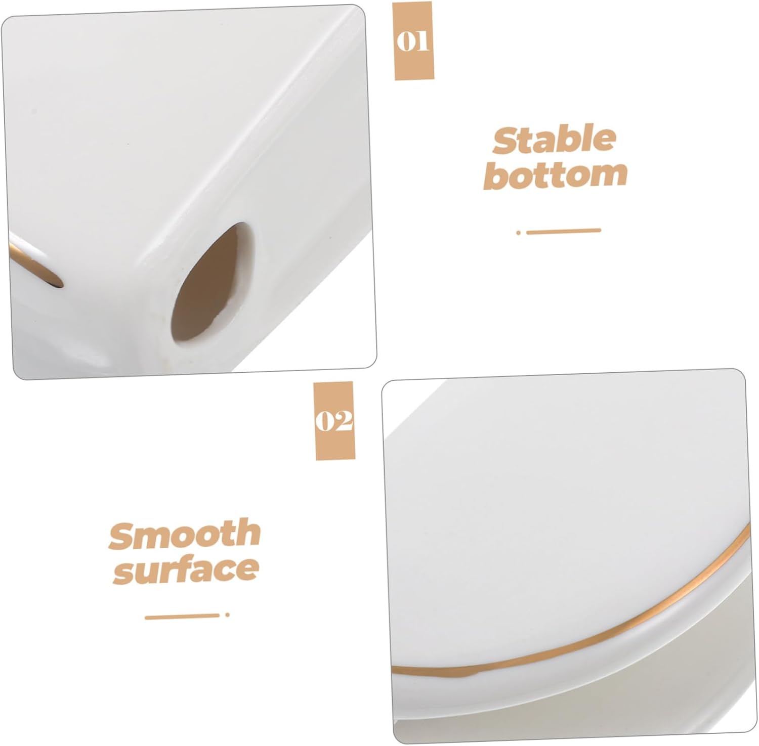 PRETYZOOM 5pcs Western Restaurant Ceramic Napkin Holder Elegant Trim Design for Countertop Use for Dining Tables Cafes and Events Practical Tissues Display Stand