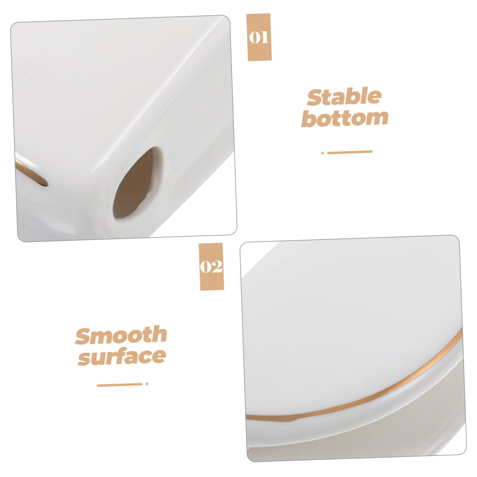 Cabilock Dispensador De Servilletas De Cerámica Elegante De 3 Piezas Soporte Moderno Para Pañuelos Y Servilletas.