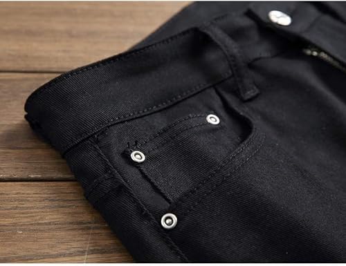 Miniatura 3 de Ylingjun Jeans de motociclista ajustados estampados estampados para hombre