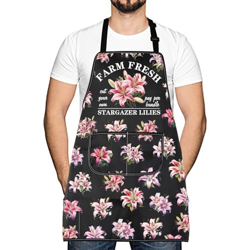 Tablier réglable anti-taches LEVLO Stargazer rose pour protéger vos vêtements