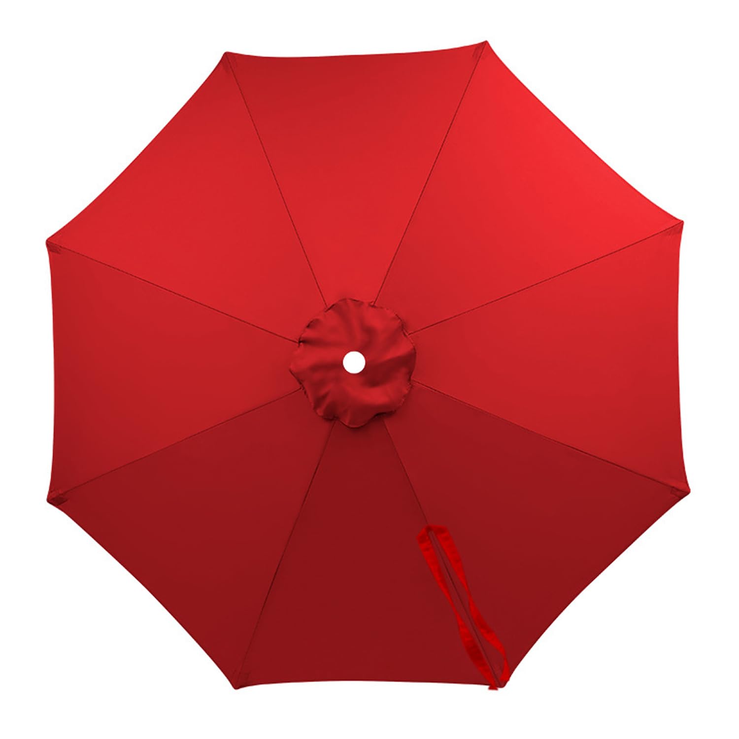 SPXMQSS Patio Umbrella Replacement Canopy Replacement Parasol Canopy Garden Umbrella Uv-Protective Parasol Cover Parasol Replacement Cover 8 Ribs Red 2.8 m