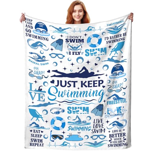 OLCT Swimmer Blanket Swimming Gifts for Teammate Coach