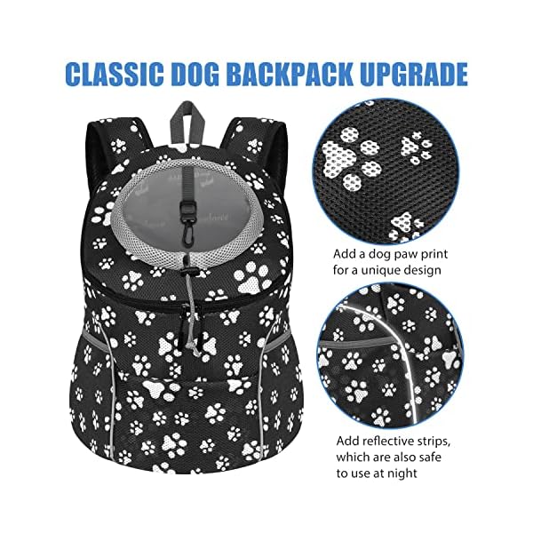 YESLAU-Dog-Backpack-Carrier-Pet-Carrier-for-Small-Medium-Dogs-Travel-Bag-Front-Pack-Breathable-Adjustable-with-Safety-Reflective-Strips-for-Hiking-Outdoor-Cats YESLAU Dog Backpack Carrier - The Perfect Pet Travel Companion
