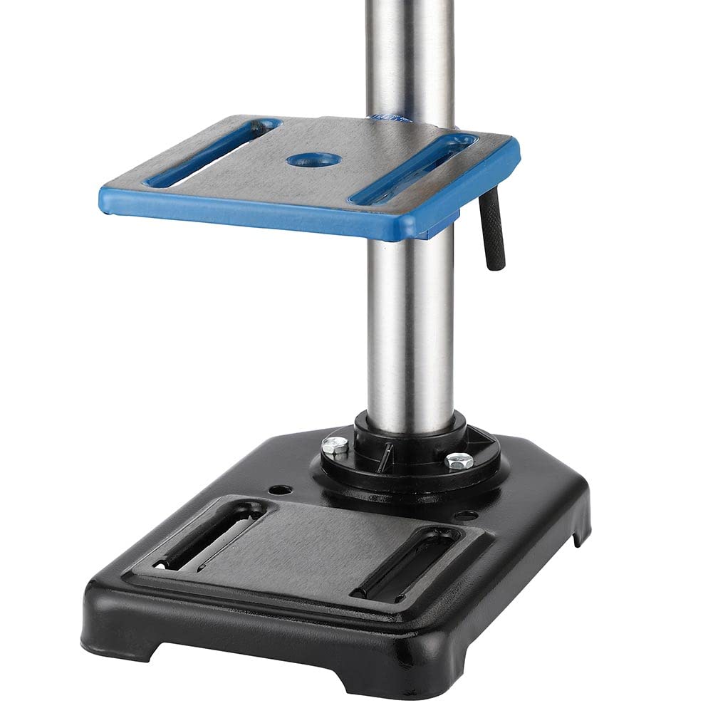 Bakaji Trapano Elettrico a Colonna da Banco Potenza 350W Velocita 1450rpm Regolabile con Mandrino 13mm Arresto di profondità e Piano a Forare Regolabili Ampia Base con Fori di fissaggio