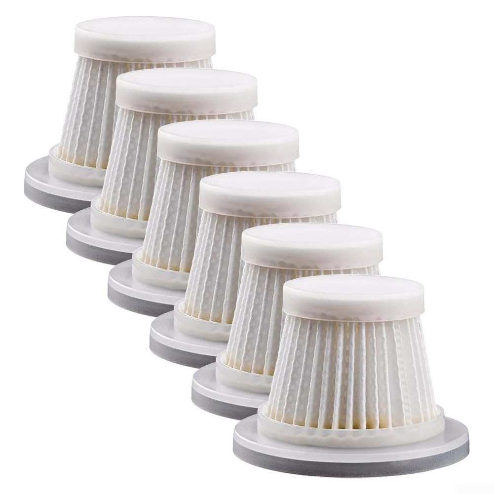 Washable HEPA Car Vacuum Filter Replacement, 6 Pack for Cordless Cleaners Home Office Use