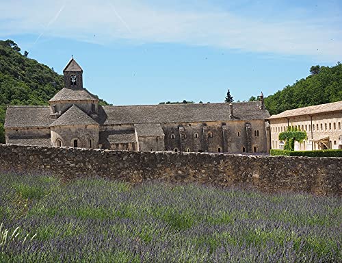 hansepuzzle 66933 - Abbaye de Sénanque Puzzle 1000 Teile | Religion Puzzle mit hochwertiger Puzzle Aufbewahrung: Kartonbox und Wieder verschließbarem Beutel | Puzzle-Maße: 60 x 46 cm – Bild 3