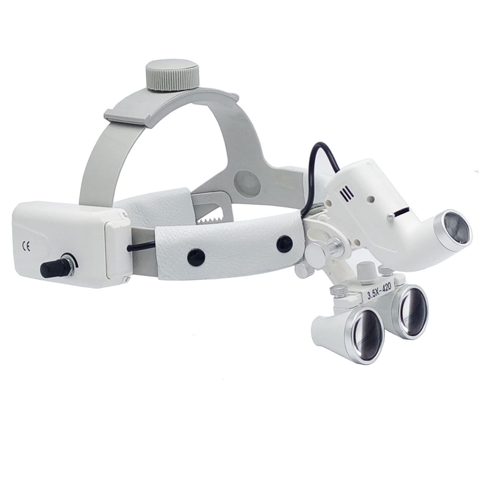 Lampada Frontale A LED 3.5xr Dentale, Lente d'Ingrandimento Binoculare per Chirurgia Odontoiatrica con Faretto, Lente d'Ingrandimento Dentale Binoculare per Esame Orl