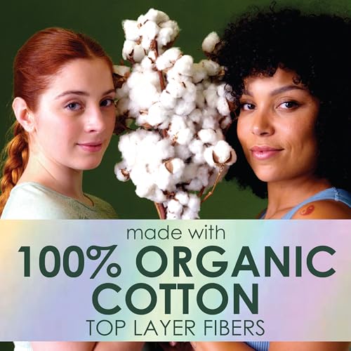 Image of Liners for Women, Organic Cotton Top Layer, Regular Coverage, Pantiliners Made Without Synthetic Pesticides and Fragrances, Hypoallergenic and Gentle on Skin, 60 Count