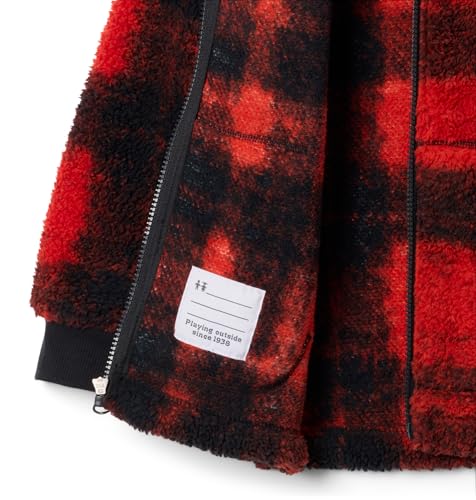 Columbia Youth Rugged Ridge II Printed Sherpa Full Zip, Sail Red Omblur Tonal, X-Large3