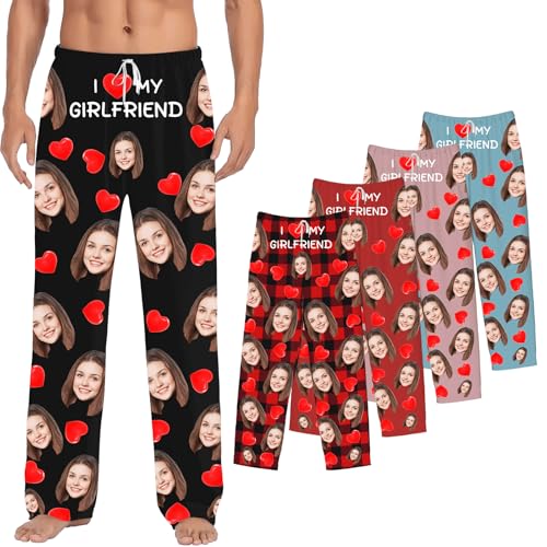 Custom Pajama Pants for Men, Customized Gifts for Husband Boyfrined Dad Mom Wife Husband Birthday Anniversary4