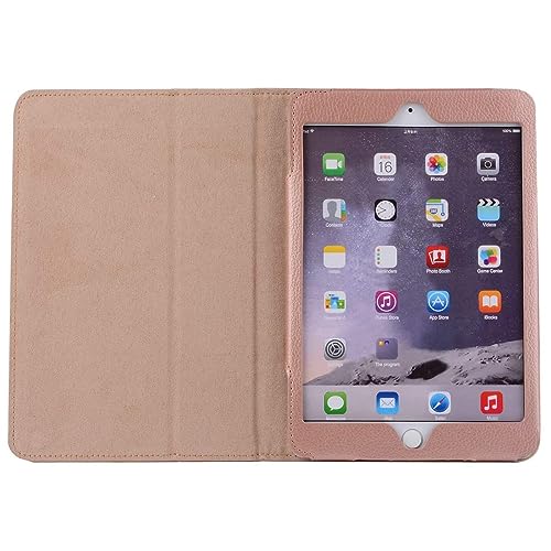 Leather Flip Stand Folio Case Plain Cover for Apple iPad Air 2nd Generation A1566 A1567 (Rose Gold) - Image 4