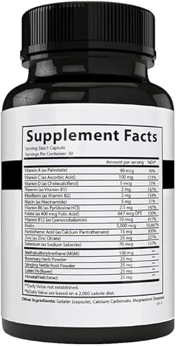 Miniatura 6 de Folliboost Tricho Vitaminas para el crecimiento del cabello, con biotina, vitamina C, zinc y vitamina B12, ayuda a promover el crecimiento grueso y