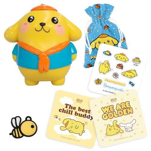 Figura Coleccionable Pompompurin con 5 Accesorios exclusivos Comansi - Hello Kitty and Friends