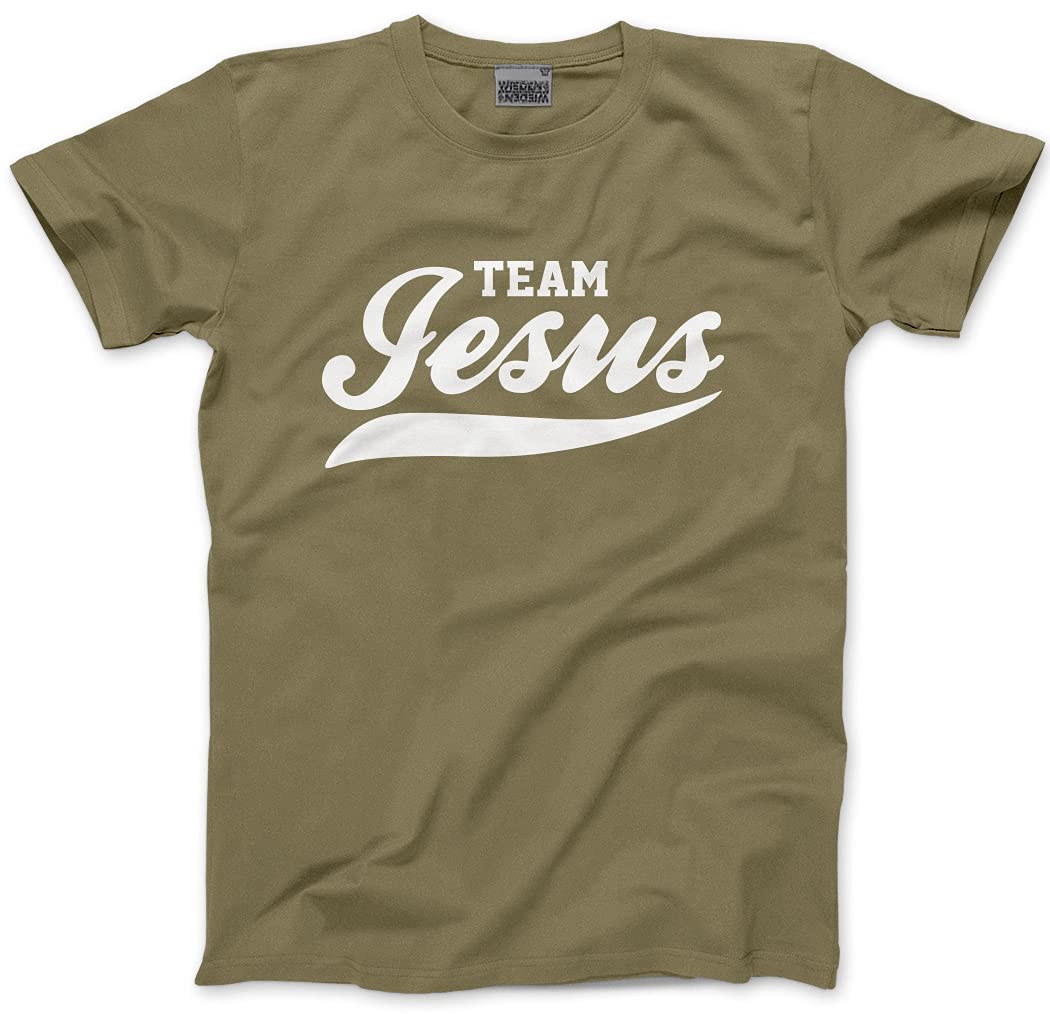 Hotscamp Men's Khaki Team Jesus Unisex T-Shirt - Large