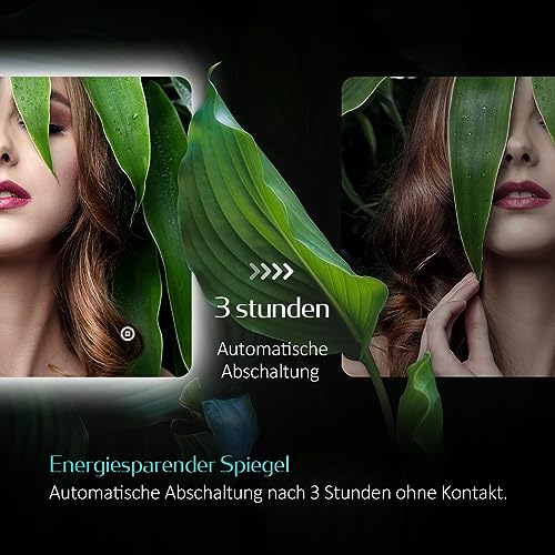 EMKE Badspiegel mit Beleuchtung 60 x 80 cm, 3 Lichtfarben dimmbar – Ansicht 6