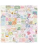CULEB 100 Stück Aesthetic Stickers,Sticker für Fotoalbum,Wasserfeste Vinyl Aufkleber Motivational Quotes für Wasserflasche,Laptop,Handy & Tagebuch - Inspirierende Deko für Mädchen und Frauen