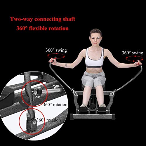 Image of Fitness Equipment Rowing Machine,Indoor Hydraulic Rowing Machine Fitness 360 Degree Multifunctional Glider Rowing Machine Fitness Equipments,for Home Gym