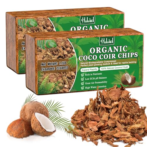 Halatool 2 Pcs Coco Husk Chips for...