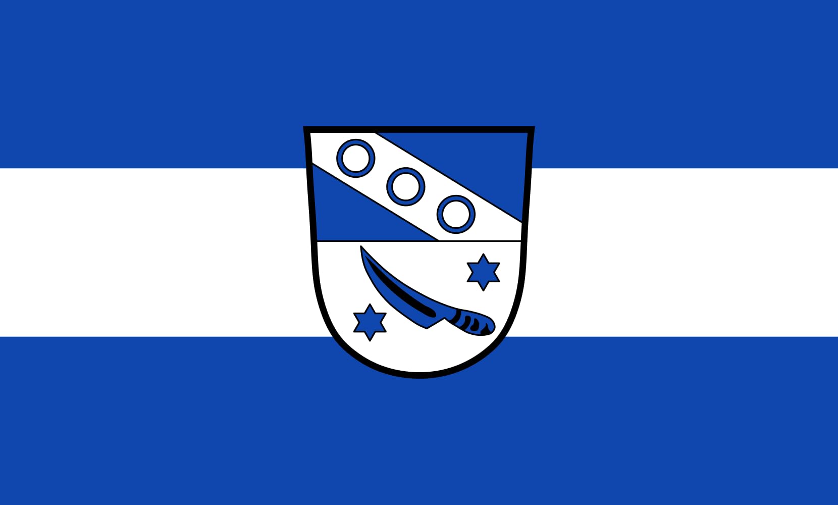 Drapeau Large Bergtheim drapeau paysage format standard 90x150cm pour mât extérieur