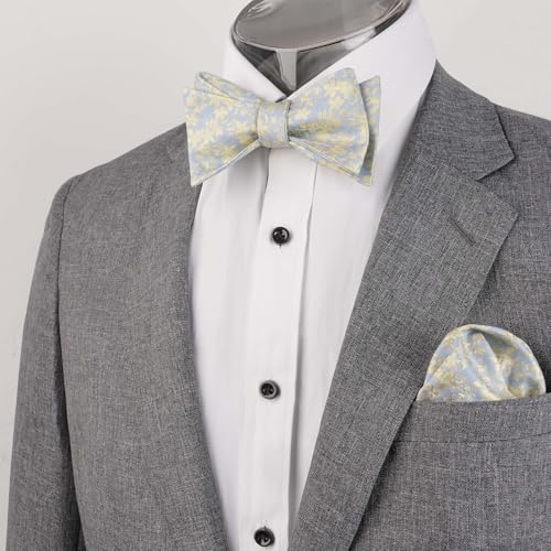 Image of Alizeal Mens 2pcs Floral Pattern Bow Tie Set