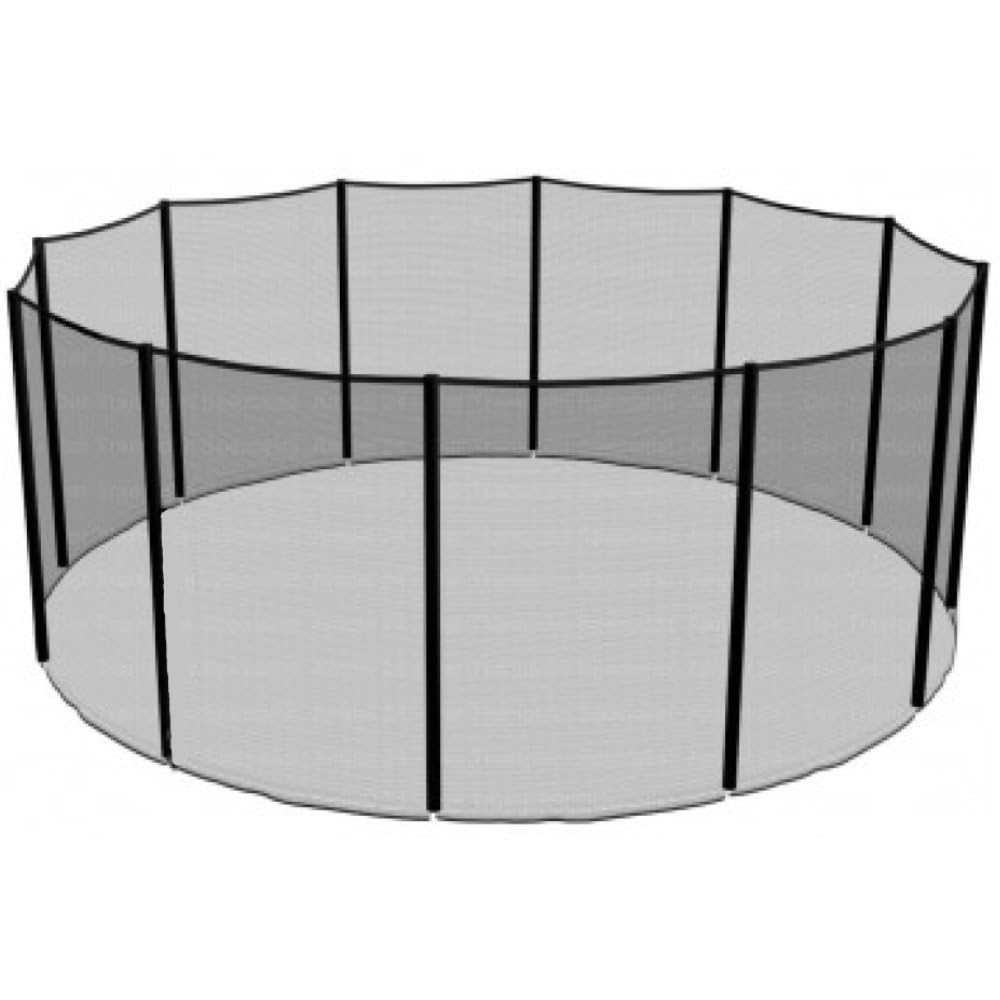 Filet Trampoline 490cm - 12 Barres - Hauteur 180 cm - Fourreau Extérieur