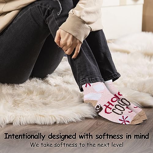 Image of World's Softest Cozy Collection Crew Socks - Smooth Multi Colors Cozy Socks - Knit Top Holiday Spirit Fashion Socks