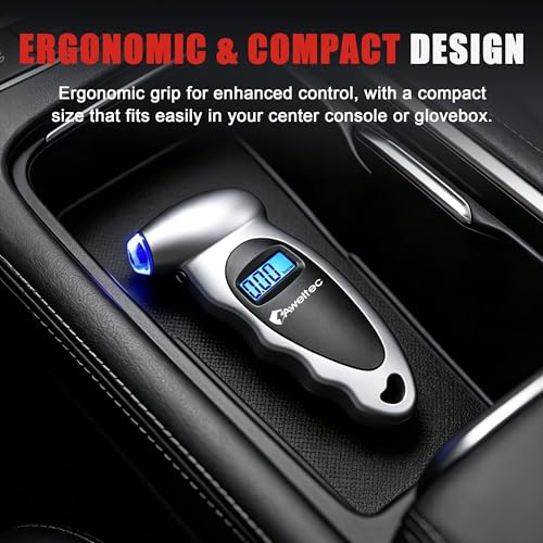 Image of Digital Tire Pressure Gauge,Accurate Cars Air Gauge 150 PSI,2 Pack | 0-150PSI Calibrated,Accurate in 0.1 Increments,4 Measurement Units,Backlight LCD&Nozzle Light,for Everyday Vehicles