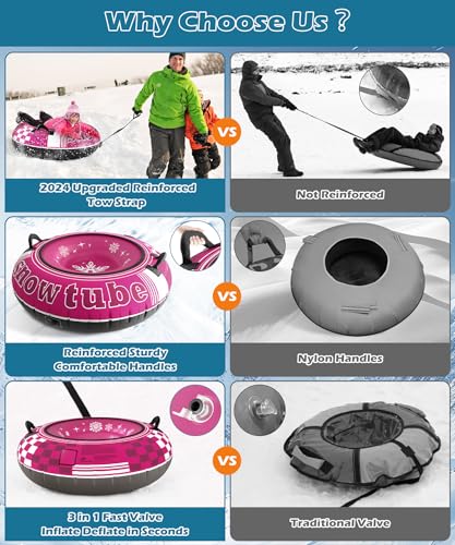 image for Jasonwell Inflatable Snow Tube Sled - 48