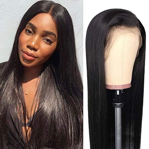 Aliabc 13X4 Lace Front Human Hair Wigs Pre Plucked Brazilian Straight Lace Front Wigs Human Hair Straight Lace Wigs Natural Color(18 Inch)