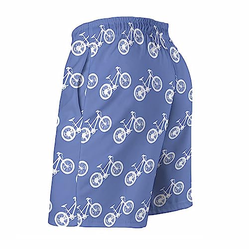 Bike Bycycle Pattern Mens Swim Trunks Quick Dry Beach Shorts Casual Sports Board Shorts Swimwear with Pocket4